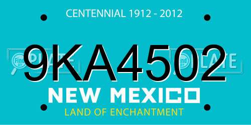 9KA4502 New Mexico License Plate