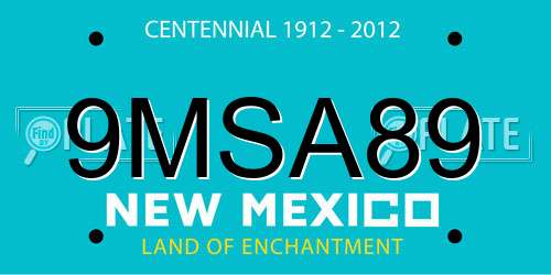 9MSA89 New Mexico License Plate