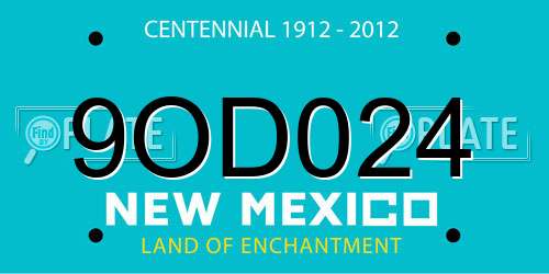 9OD024 New Mexico License Plate