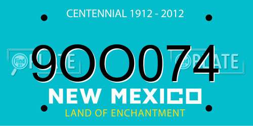9OO074 New Mexico License Plate