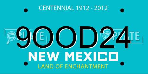 9OOD24 New Mexico License Plate