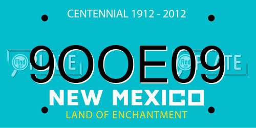 9OOE09 New Mexico License Plate