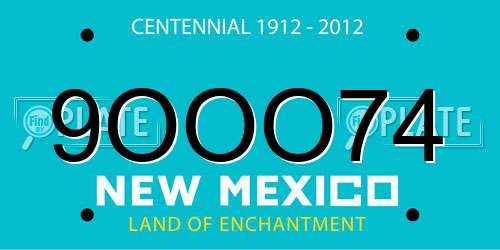 9OOO74 New Mexico License Plate