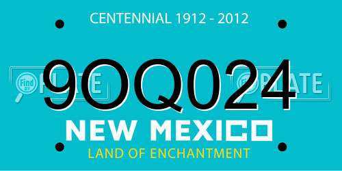 9OQ024 New Mexico License Plate