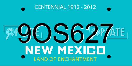 9OS627 New Mexico License Plate