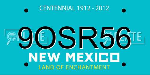 9OSR56 New Mexico License Plate
