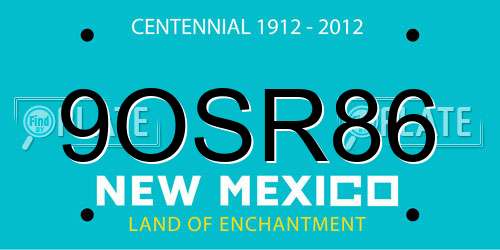 9OSR86 New Mexico License Plate