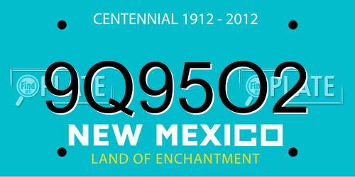 9Q95O2 New Mexico License Plate