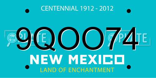 9QOO74 New Mexico License Plate