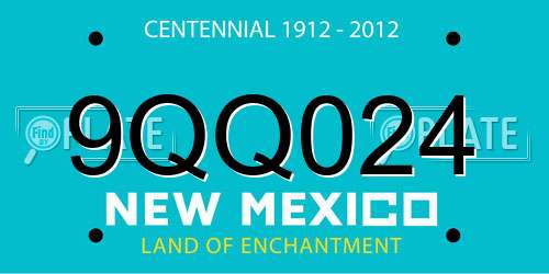 9QQ024 New Mexico License Plate