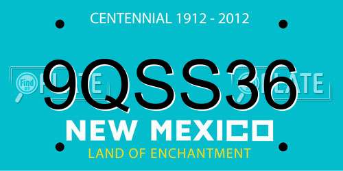 9QSS36 New Mexico License Plate