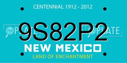 9S82P2 New Mexico License Plate