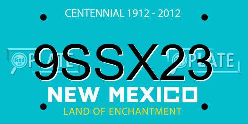 9SSX23 New Mexico License Plate