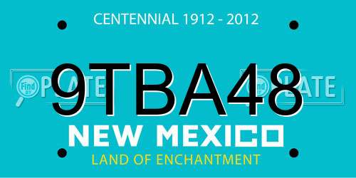 9TBA48 New Mexico License Plate