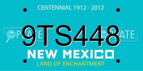9TS448 New Mexico License Plate