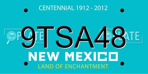 9TSA48 New Mexico License Plate