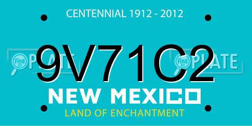 9V71C2 New Mexico License Plate