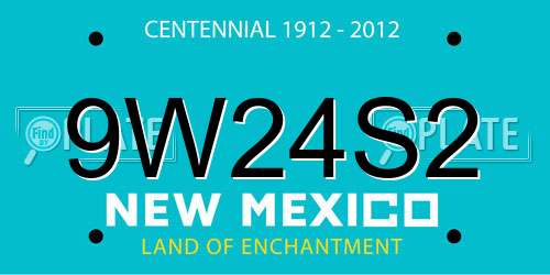 9W24S2 New Mexico License Plate