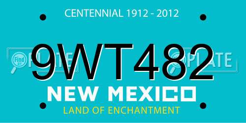 9WT482 New Mexico License Plate
