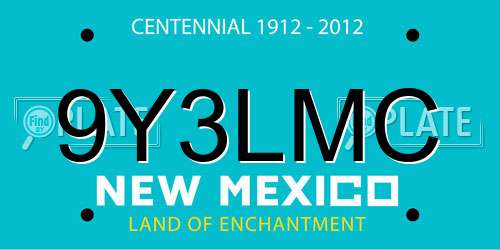 9Y3LMC New Mexico License Plate