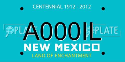 A000IL New Mexico License Plate