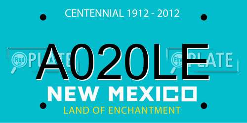 A020LE New Mexico License Plate