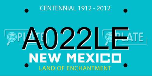 A022LE New Mexico License Plate