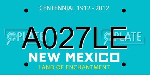 A027LE New Mexico License Plate