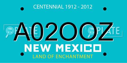 A02OOZ New Mexico License Plate