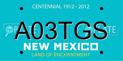 A03TGS New Mexico License Plate