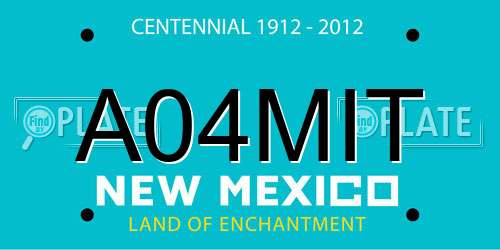 A04MIT New Mexico License Plate