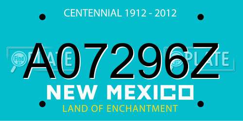 A07296Z New Mexico License Plate
