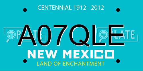 A07QLE New Mexico License Plate