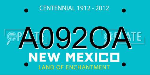 A092OA New Mexico License Plate