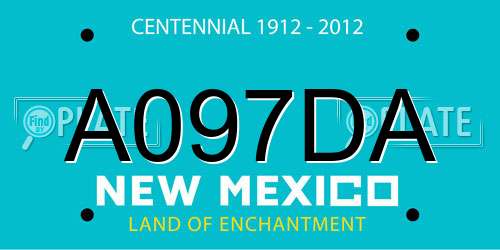 A097DA New Mexico License Plate