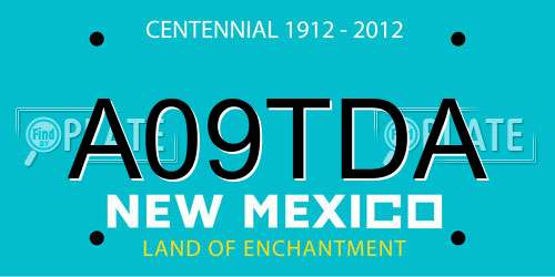 A09TDA New Mexico License Plate