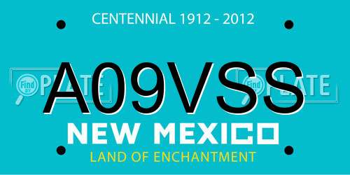 A09VSS New Mexico License Plate