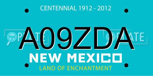 A09ZDA New Mexico License Plate