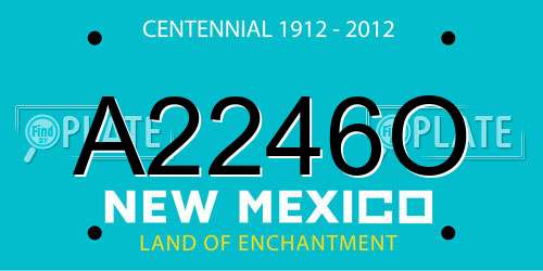 A2246O New Mexico License Plate
