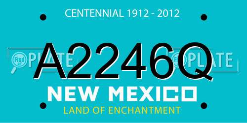 A2246Q New Mexico License Plate