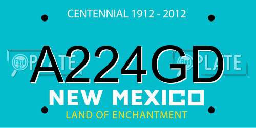 A224GD New Mexico License Plate