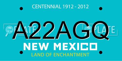 A22AGQ New Mexico License Plate