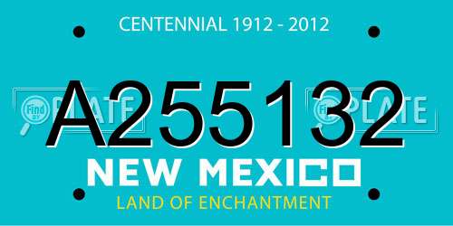 A255132 New Mexico License Plate
