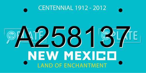 A258137 New Mexico License Plate