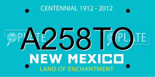 A258TO New Mexico License Plate