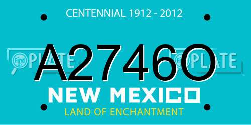 A2746O New Mexico License Plate