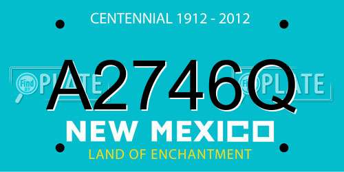 A2746Q New Mexico License Plate