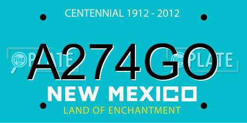 A274GO New Mexico License Plate