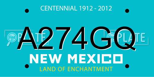 A274GQ New Mexico License Plate
