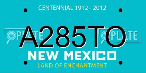 A285TO New Mexico License Plate